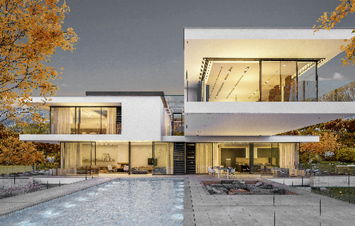Large flat villa